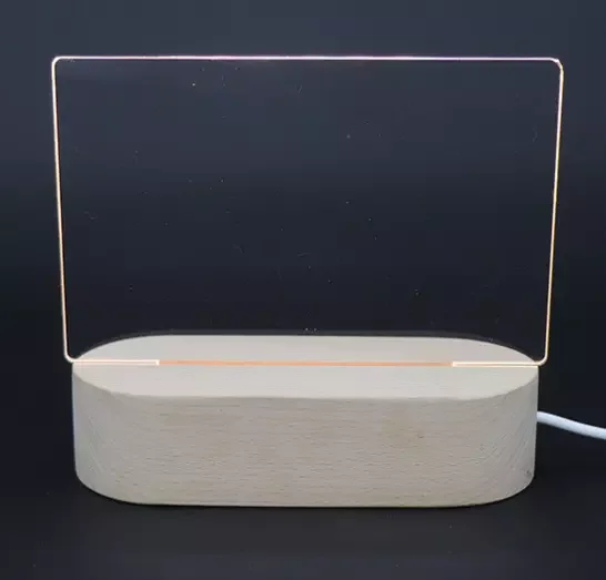 Crystal LED Wooden Display Base Rectangle Oval round Lighted Stand for Acrylic 3D Night Light Lamp for Bedroom Decoration
