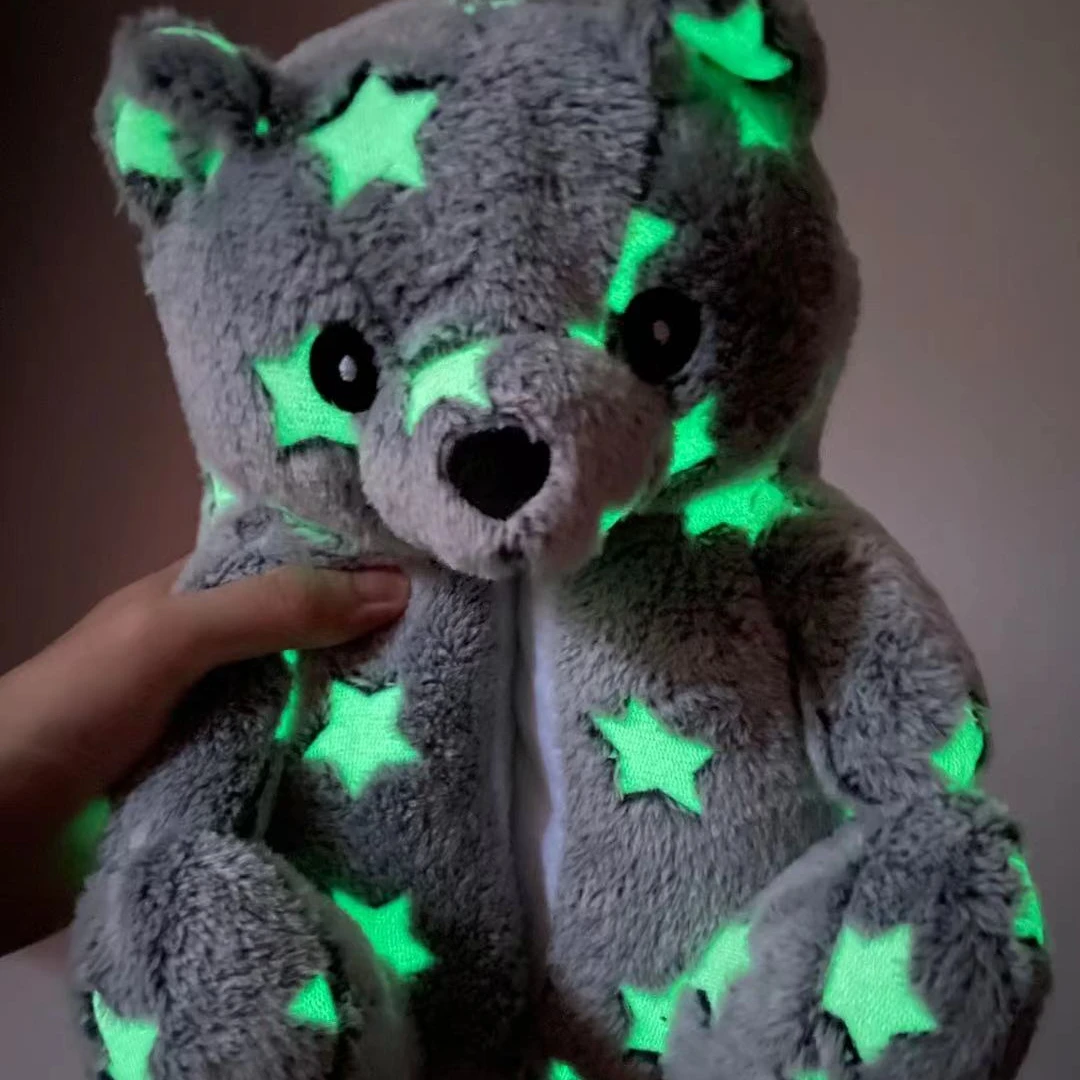 2021 оптовая продажа, светящиеся в темноте плюшевые мягкие тапочки, плюшевый мишка, тапочки для женщин и девочек