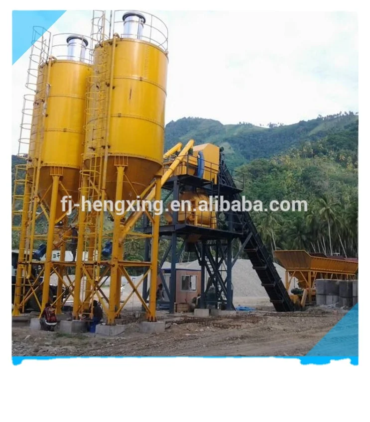 Mobile Concrete Batching Plant Cement Mixing Equipment (YHZS50)