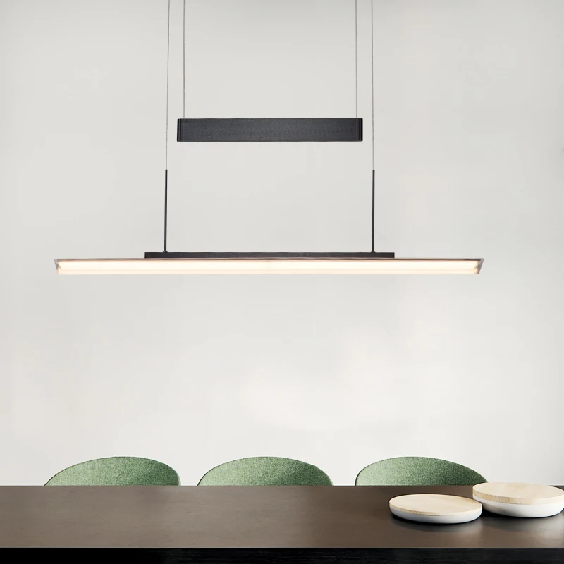 Modern Straight Polished Finishing Chandelier lighting led office ceiling luminaires for dining room linear led pendant lights