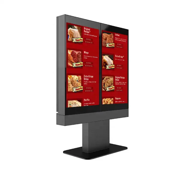 LDZdisplay высокая яркость 2500 ниты 55 дюймов уличный тройной экран ЖК-дисплей цифровые платы для проезда меню магазина быстрого питания