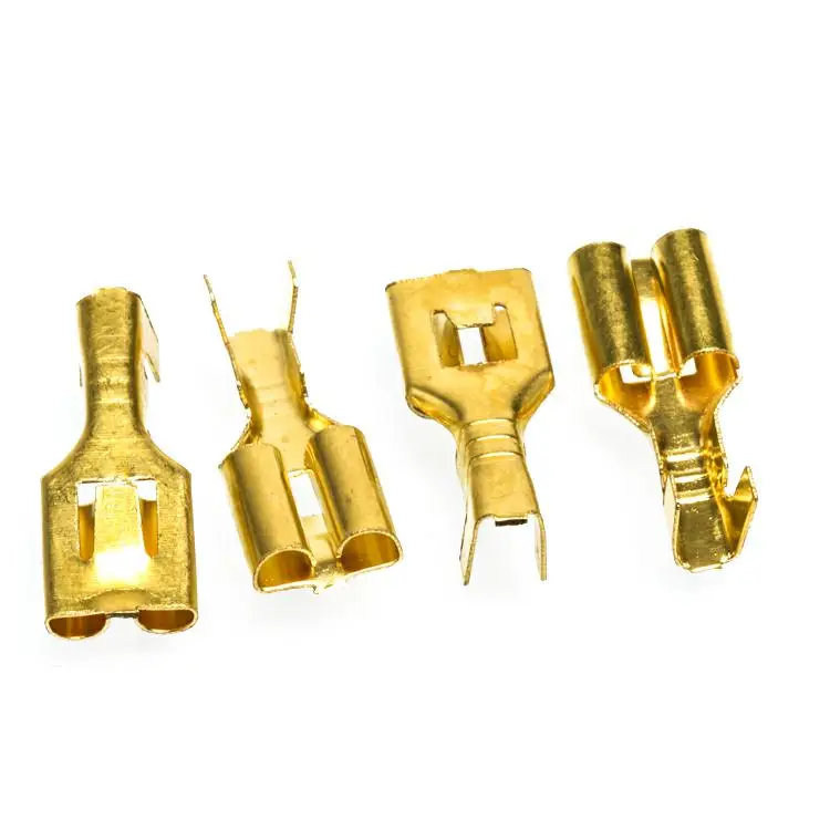 Factory Nickel Plate PCB Tab Battery 4.8 Terminal Connector Brass Blade 6.3 Terminal