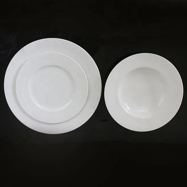 Горячая Распродажа, рельефные обеденные тарелки tangshan для ресторана из Китая, фарфоровые скандинавские тарелки