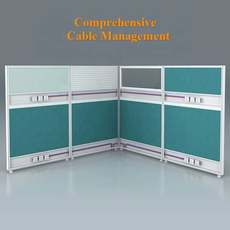 Wholesale Call Centre Cubicle Workstation 7 Seater Office Partition Modular Wood Office Desk