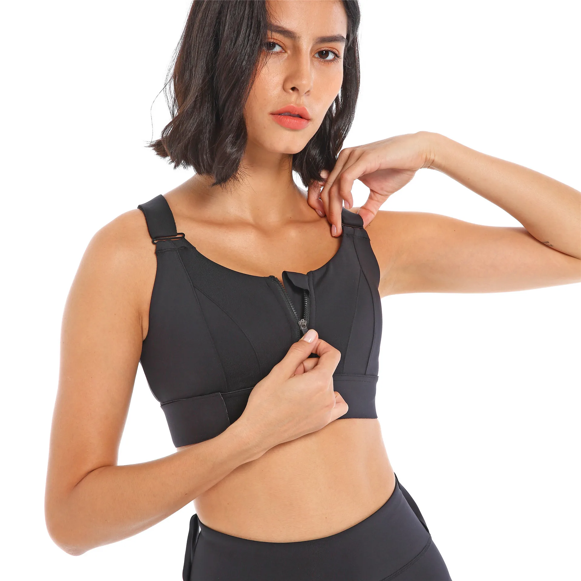 Plus Size Sexy Sports Bra Women Training Gym Fitness Shockproof Bra Top Adjustable Straps Yoga Wear