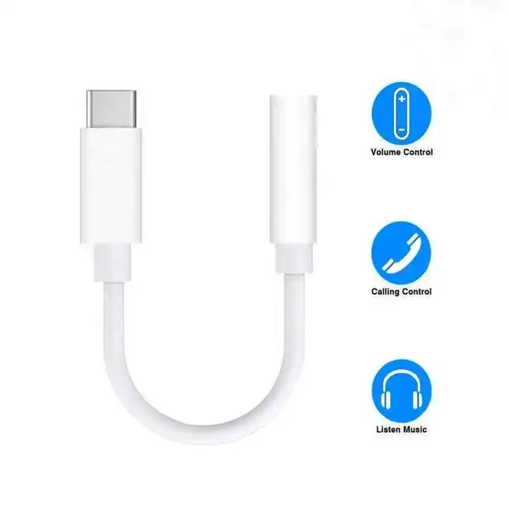 Type-c To 3.5mm Earphone Cable Adapter Type C Usb-c Male To 3.5 Aux Audio Female Jack For Android