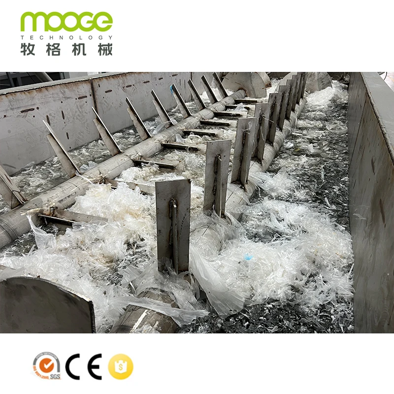 Plastic Recycling Granulator Machine / LDPE Film Crushing Shredding Washing Drying Agglomerator Squeezer Line