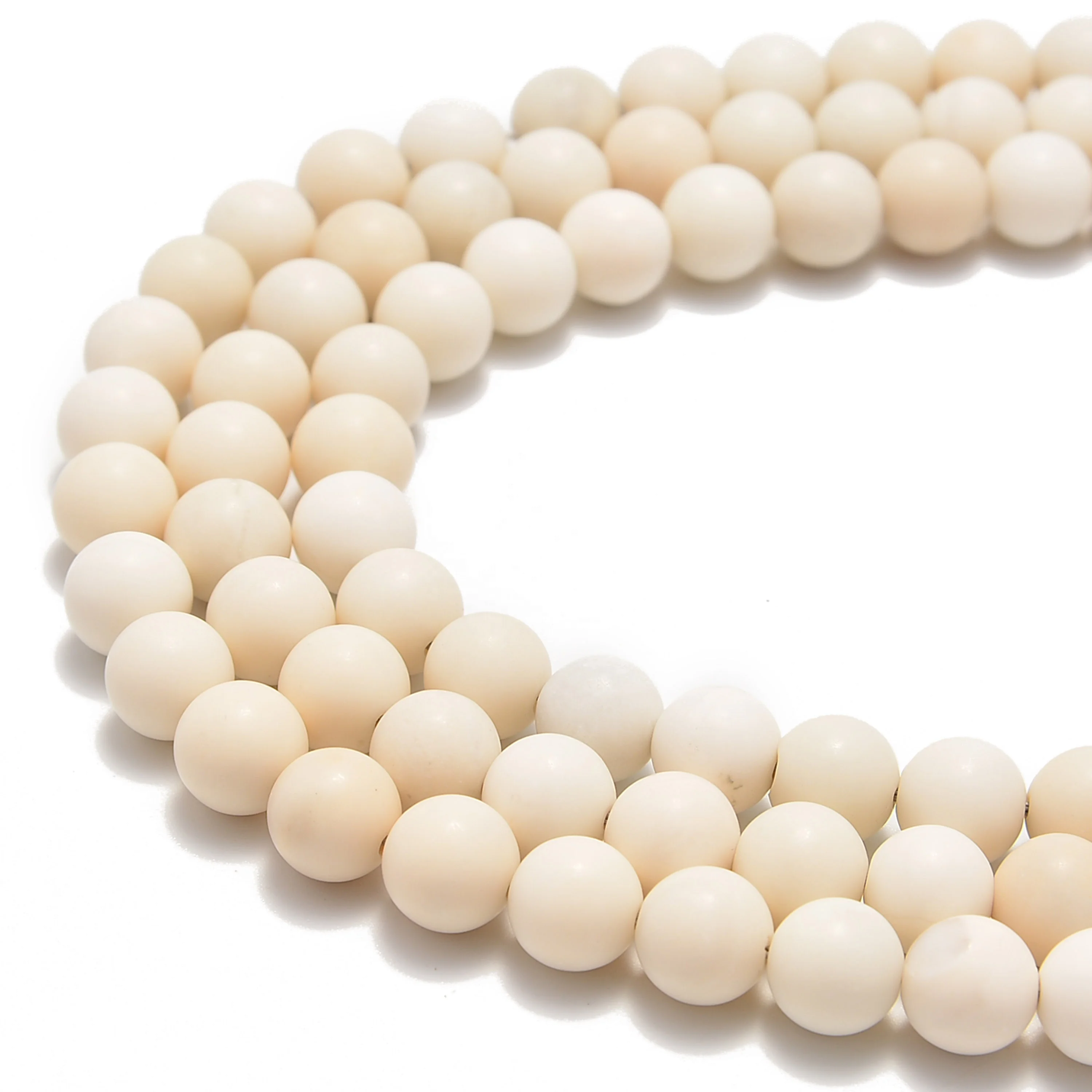 Wholesale Price Loose Matte Round Ivory Jasper Gemstone Strands Stone Beads for Jewelry Making 6mm 8mm 10mm 12mm
