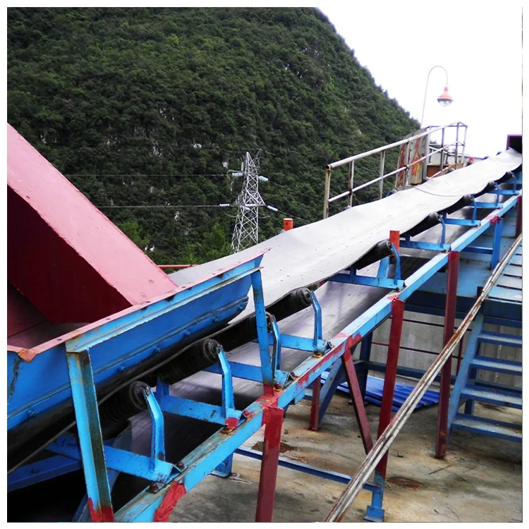 Carbon steel sticky material belt conveyor 4kw for  mining
