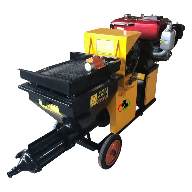 Diesel Plastering Cement Mortar Spraying Machine with Pump and Motor New and Used with Good Price for Home Use construction cont