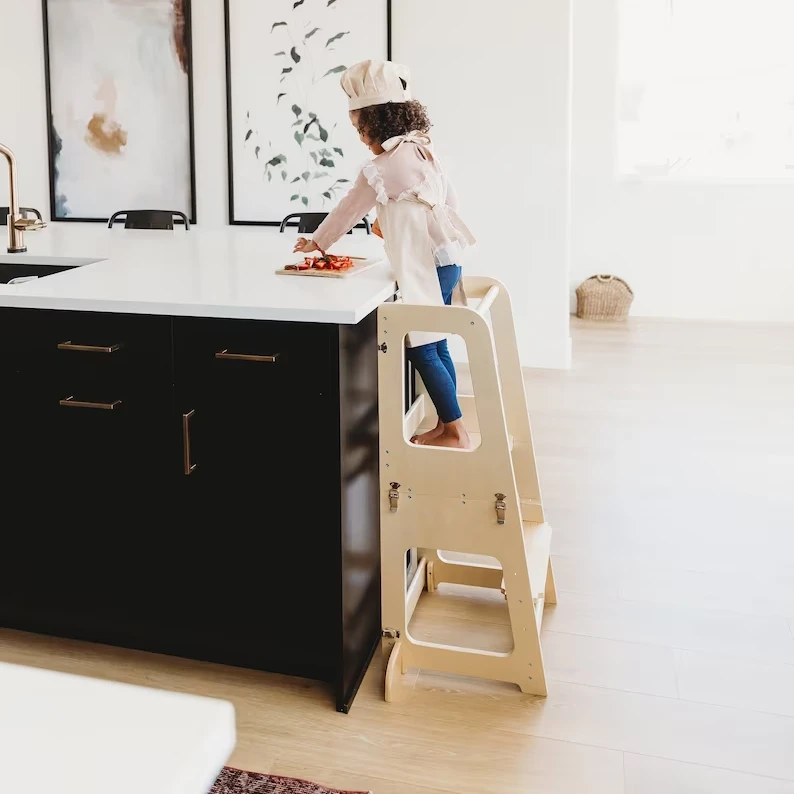 Обучающая башня Монтессори ступенчатый стул деревянная кухонная вспомогательная