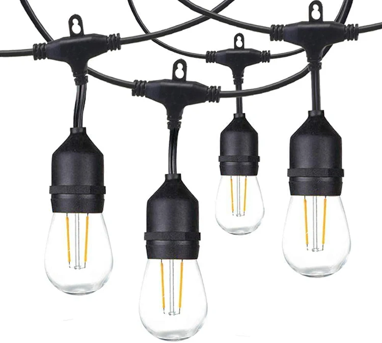 Гирлянда с солнечной батареей E26 48 футов 15 лампочек вилка для ЕС и США