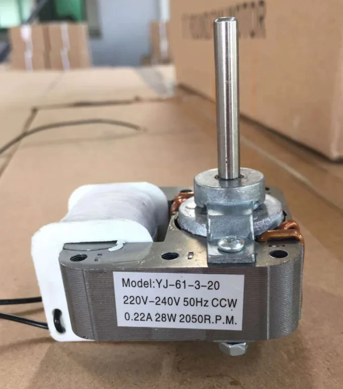 Круглый Электродвигатель с вентилятором, тонированный полюсный двигатель для духовки, 28 Вт-3 Вт, 61*61, 8 дюймов