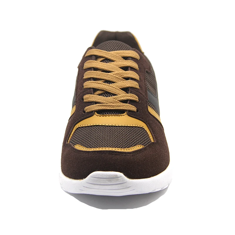 2023 New oem customized pu faux suede brown sport shoes sneakers for men scarpe per uomo