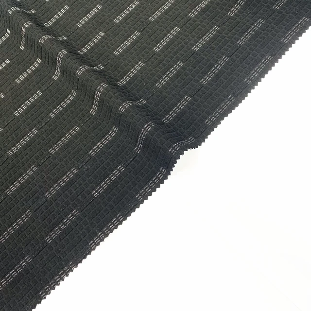 Best Textiles Formal Black Polyester Rayon Jacquard Dubai Fabric for Abaya Materials