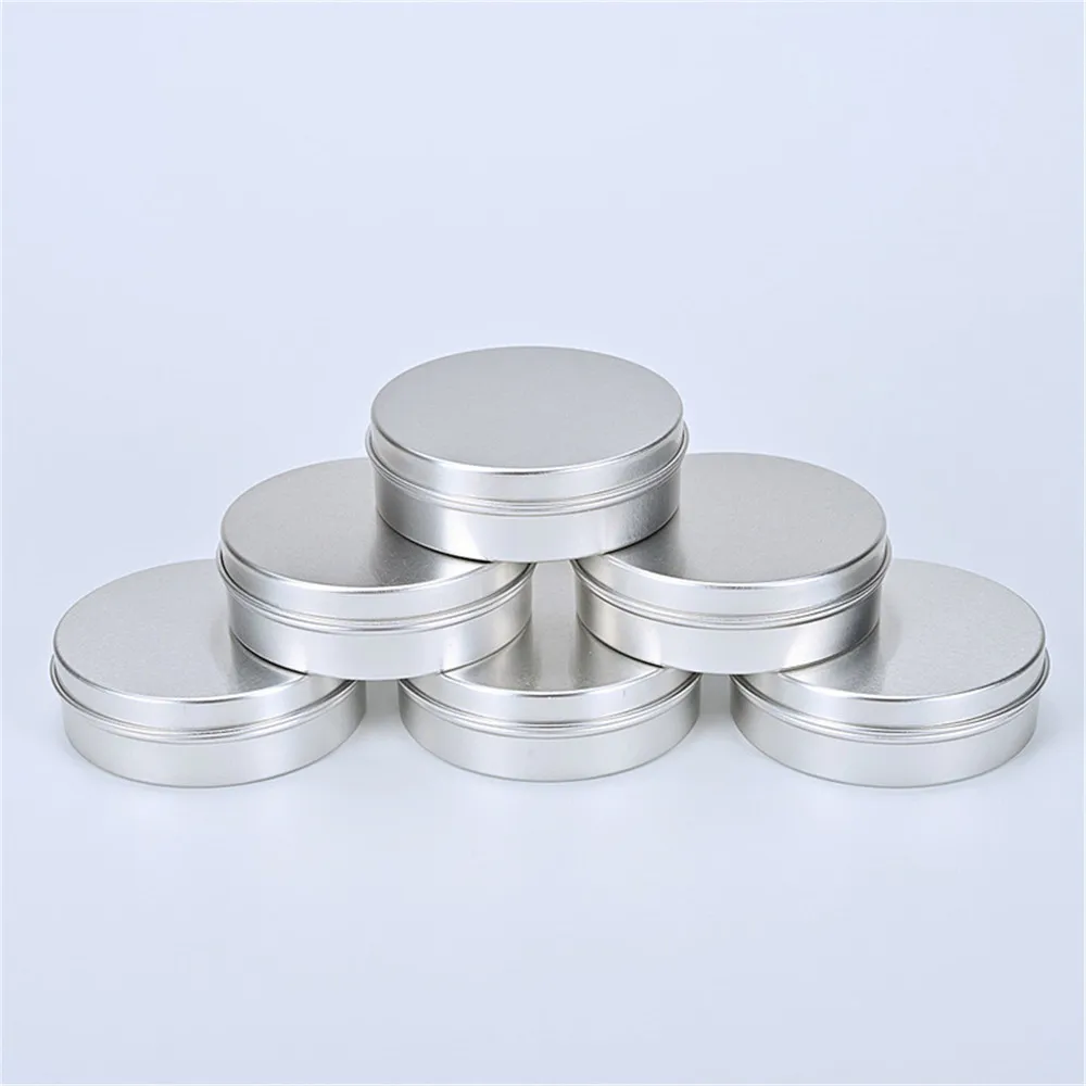 
120g/ml spice aluminum metal tin box candy cream jar cosmetic packaging pomade jar 