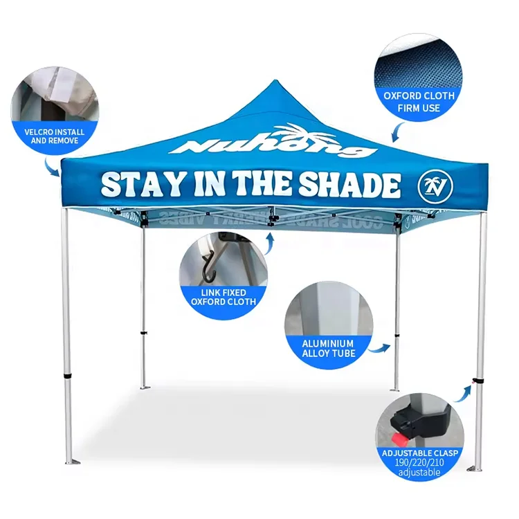 10X10 Custom Steel Canopy Tent Advertising Pop Up Tents For  Outdoor  aluminium Trade Show Display Events
