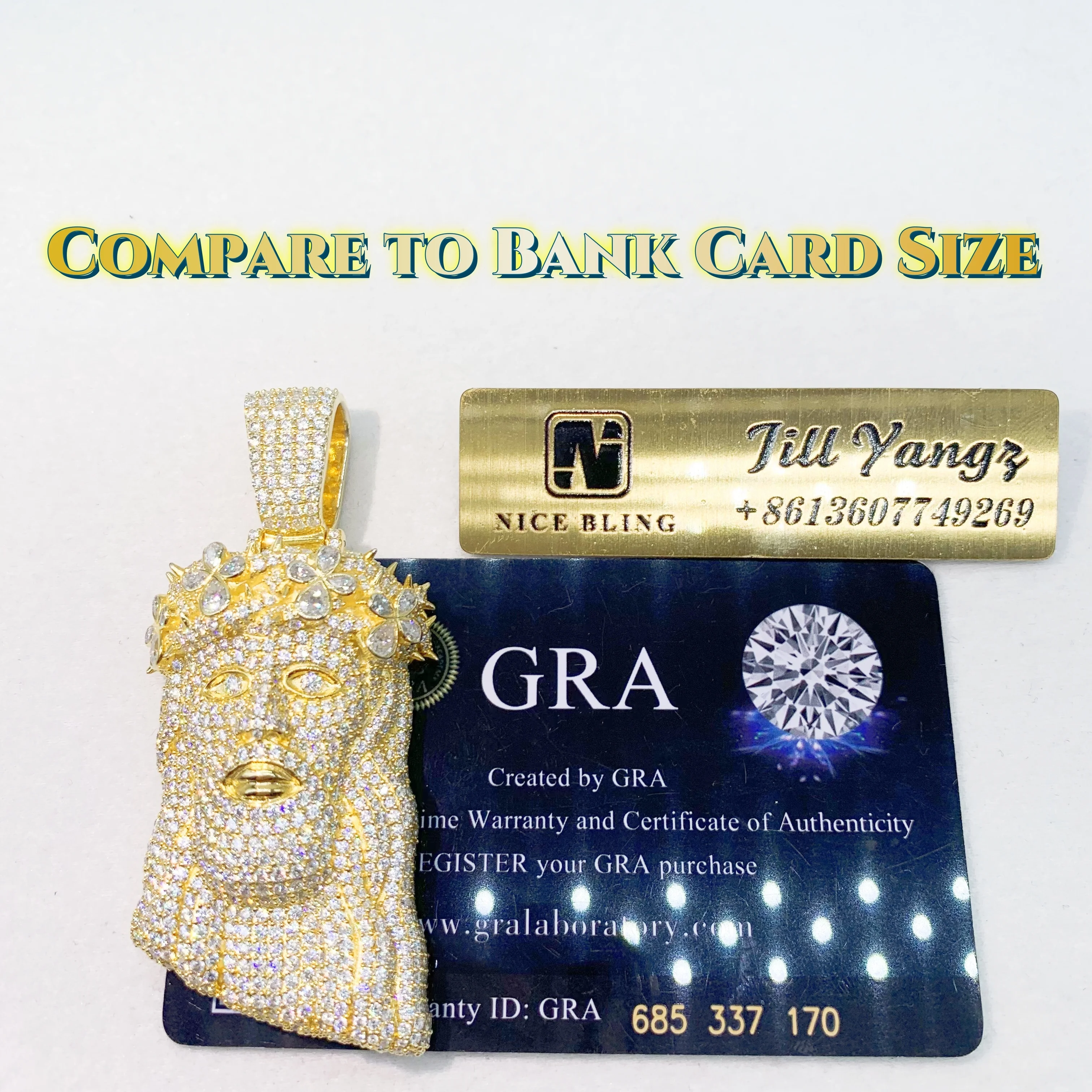 Exquisite Jewelry 3D Design Moissanite Jesus Pendant Large 925 Sterling Silver Iced Out Diamond Pendant Hip Hop Rock Gifts Women