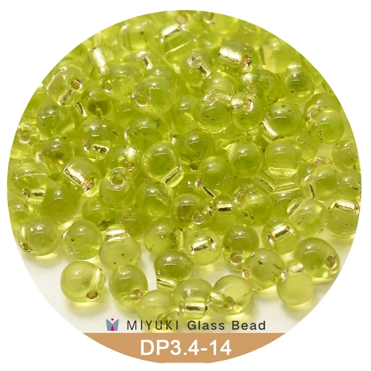 Miyuki Drop Beads 3.4 mm [14 Color Transparent  Dyed ]10g pack
