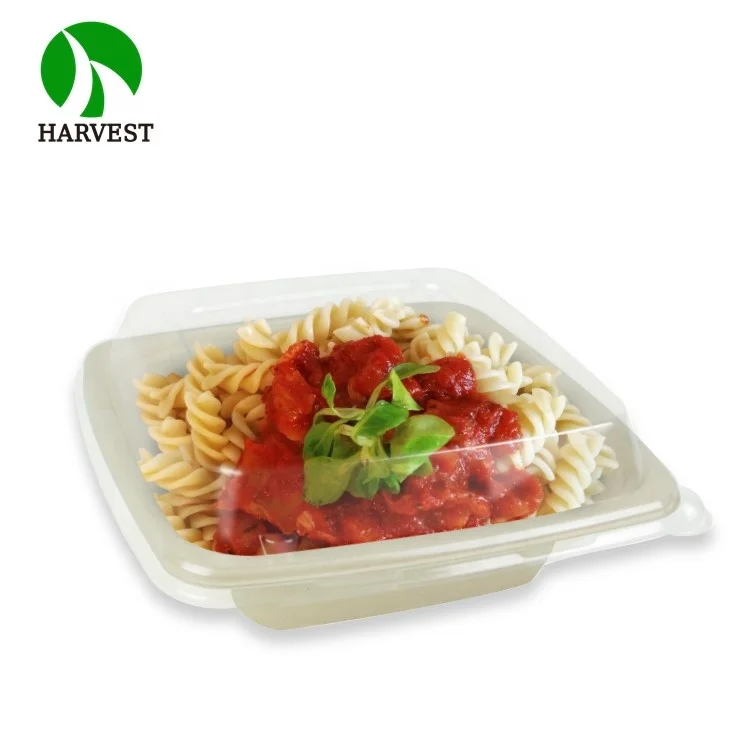 One Time Use Oil Proof Freezer Microwavable Takeaway Food Box For Supermarket