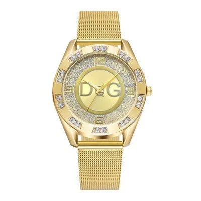New Hiphop Luxury Jewelry Watch Double Diamond Stainless Steel Mesh Belt Popular Quartz Watch Wholesale for Women
