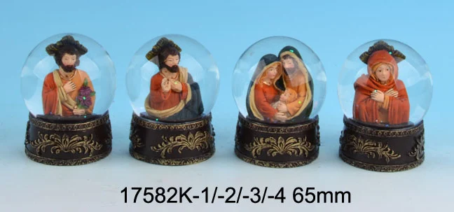 Christian Snow Globes Religious Glass Snow Ball Jesus Snow Globe Nativity Decor