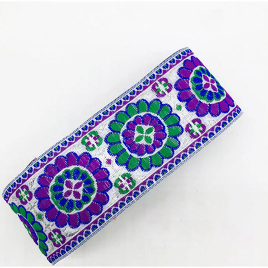  COOMAMUU 5 см тесьма кружевная отделка Этническая вышивка лента в китайском стиле Цветочная занавеска кружево для «сделай сам» Одежда сумка аксессуары