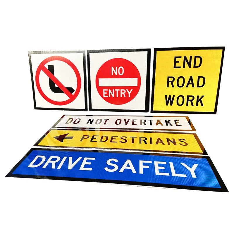 Customized Design Aluminum Traffic Reflective Warning Sign  Board for Road Work Ahead Road Sign