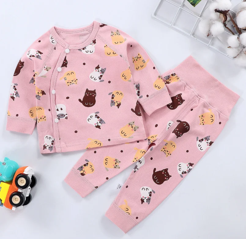 Spring And Autumn New Born Baby Clothes Set Cotton Boneless Children Baby Boy Clothing Home Wea