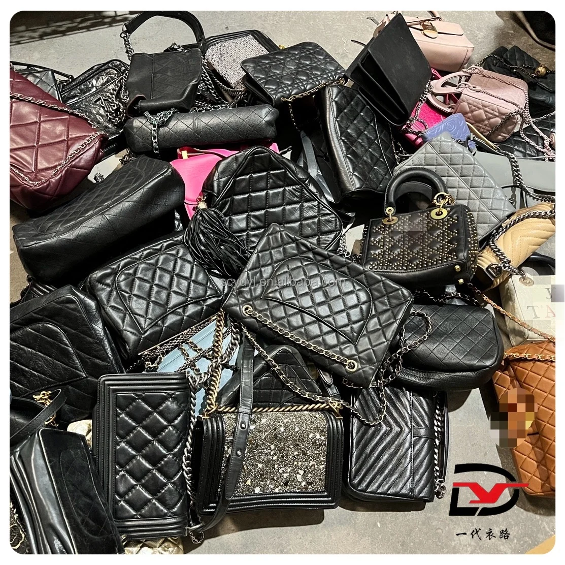 A1 second hand designer bags Used bags bale Lady Handbags Designer Famous Brands Colorful Used Clothing And Bags Bales