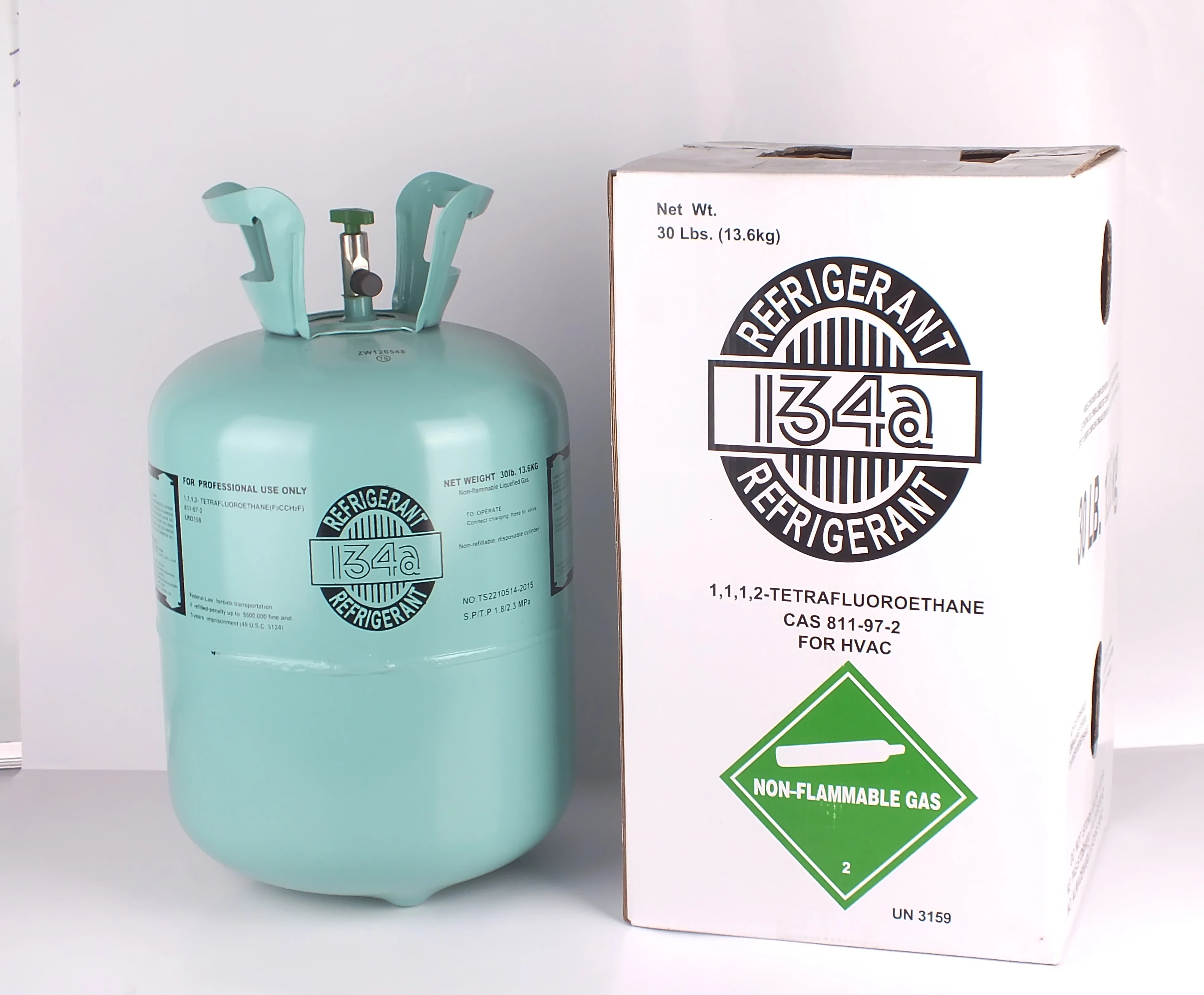 Wholesale high purity cylinder packaging refrigerant r134a gas