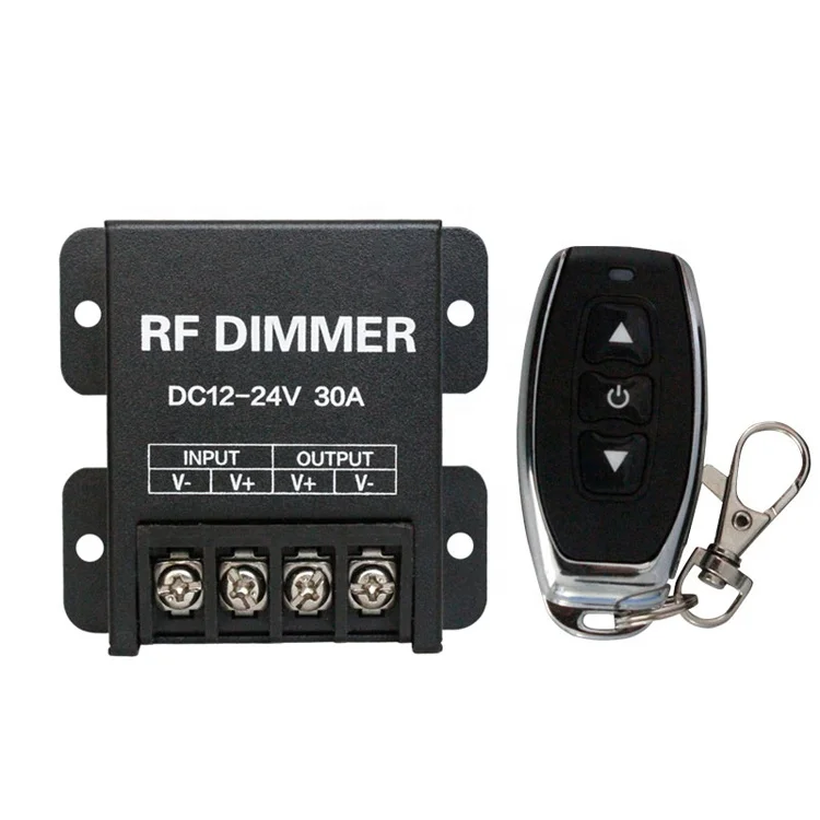 DC12V-24V 30A светодиодный диммер 3 клавиши радиочастотная яркость регулируемая 1-канальная одноцветная Светодиодная лента контроллер