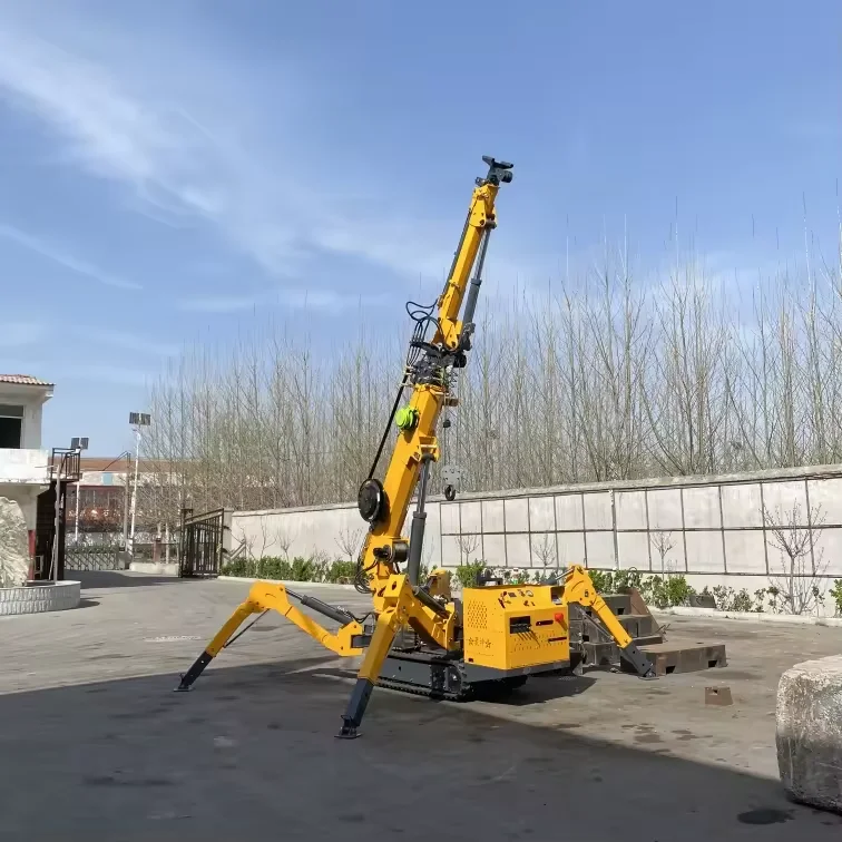 2024 New Product Small 3t Spider Crane Crawler Diesel Spider Crane With Basket Flying Arm Accessories
