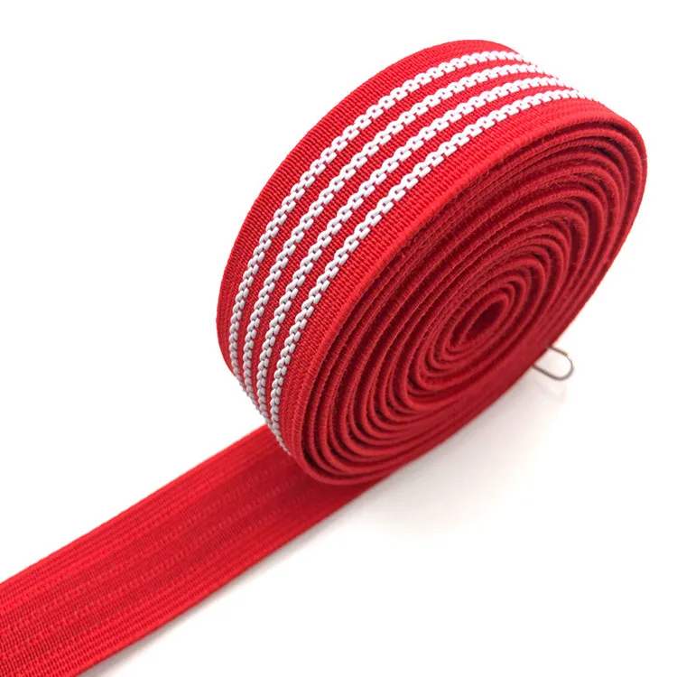 Hot Selling Silicone Color Bands Soft Rubber Band New Design Custom Polyester Non-Slip Printed Elastic Webbing