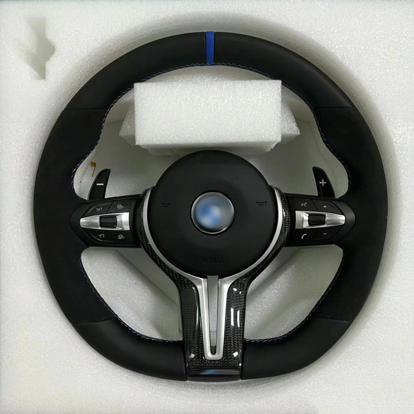 Plug and Play Auto Parts Leather Steering Wheel For BMW F10 M3 M6 M7 M5 BMW E46 E60 E90 E92 M3 G20 G30 g37 Car Accessories