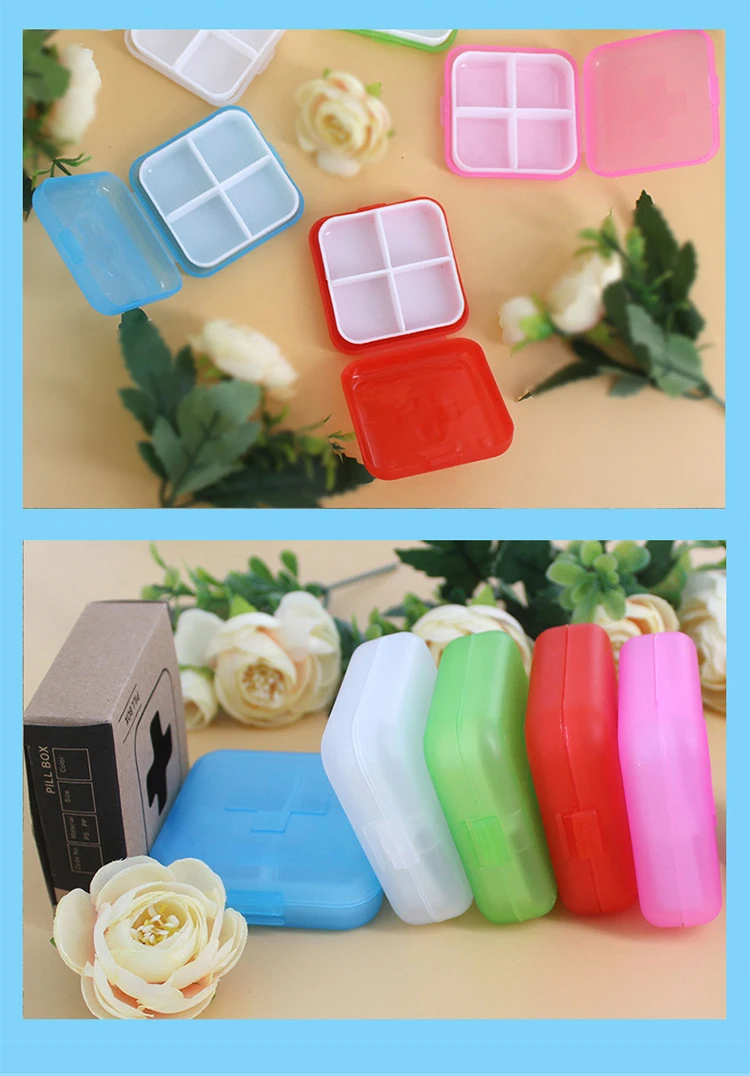 Mini Portable Plastic Pill Organizer Medicine Case Pill box for Daily and Travel Use
