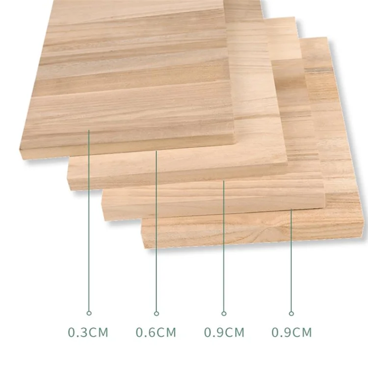 good price china paulownia wood timber supplier 9Mm Paulownia Joint Board Breaking Taekwondo Wood Board