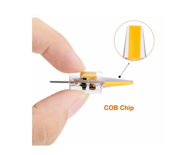 Новая светодиодная лампа G4 G9 E14 AC / DC 12 В 220 3 Вт 6 COB LED лампочка для хрустальных люстр