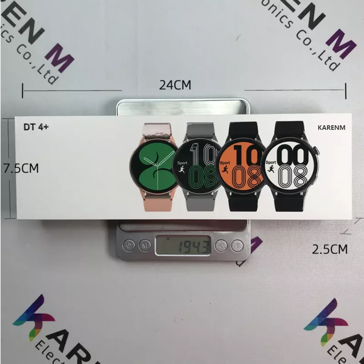 New No.1 Smart Watch DT4, 1.36inch Full Touch Screen 390*390 BT Call Voice Assistant Fitness Tracker, Steel Silicone Smartwatch