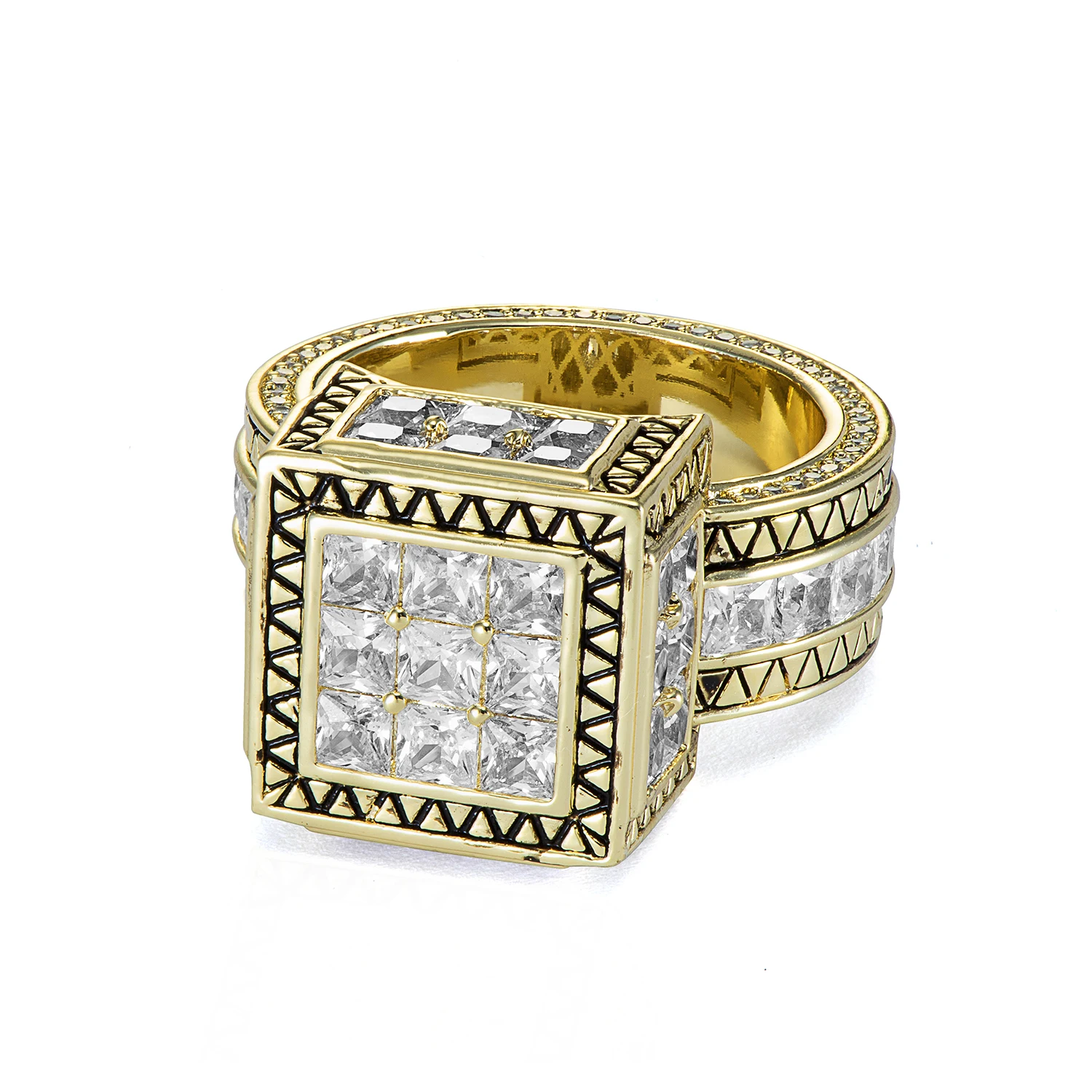 Jasen Jewelry Custom made large 925 silver championship rings or specialized Hip Hop Ring Jewelry for Men