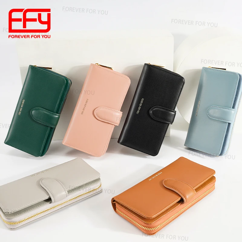 Europe Style Customization Women Long Wallet Clutch Zipper Wallet Lady Purses