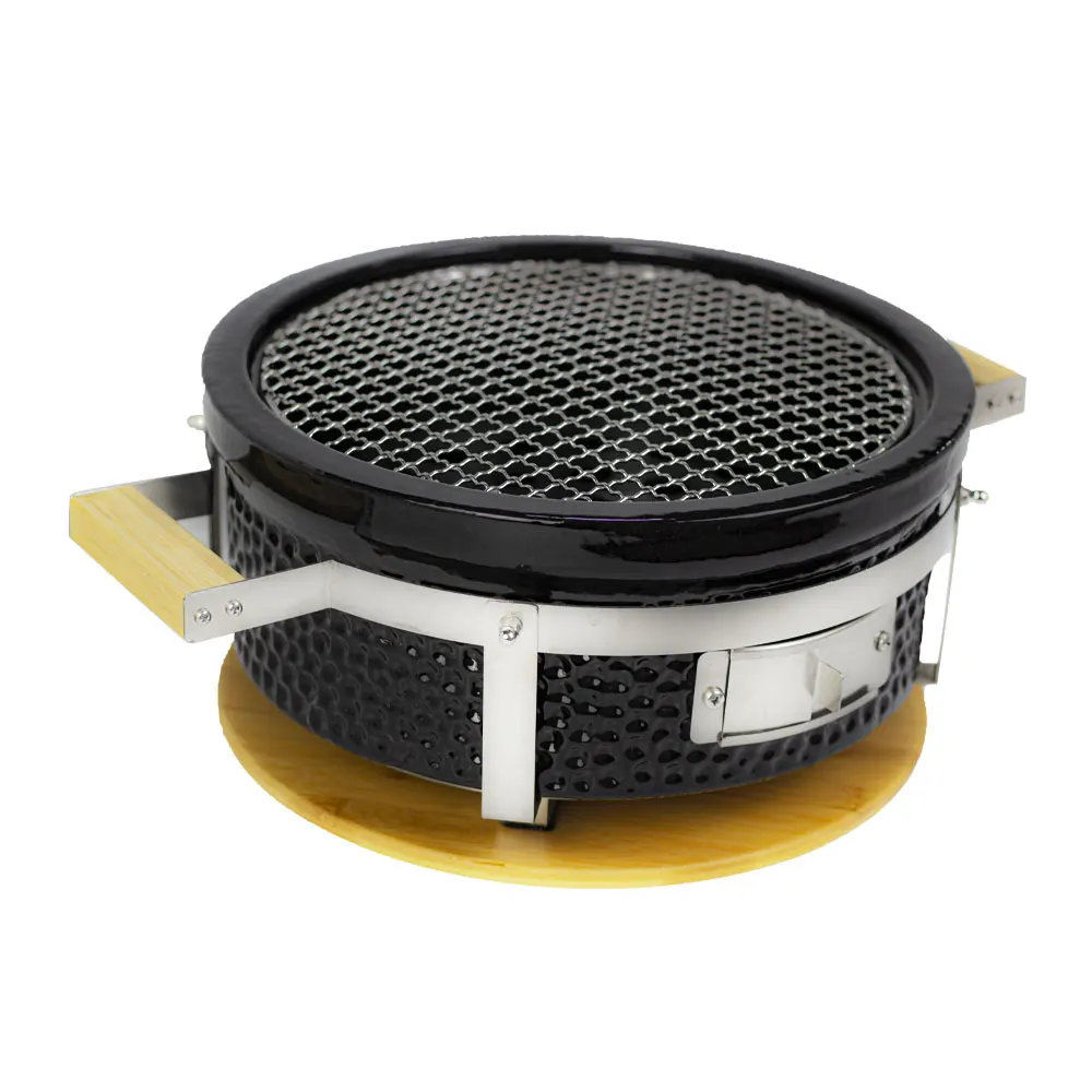 Round Hibachi indoor cooking usage Auplex charcoal Kamado BBQ Japanese Grill