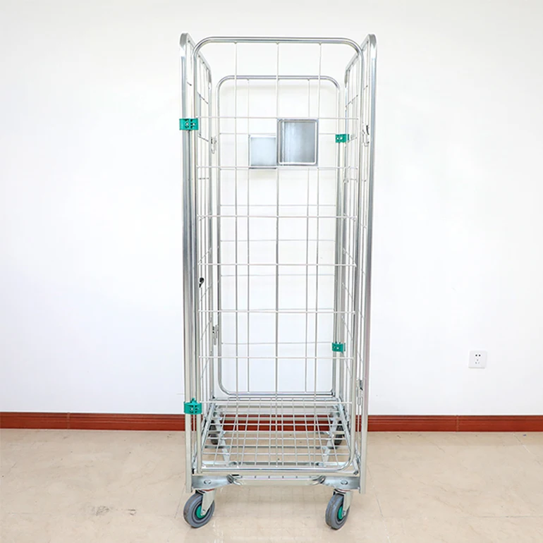 Склад хранения складной четыре колеса в сборе складной 4 стороны с порошковым покрытием Долли каркас стальная ручная тележка для перевозки товаров