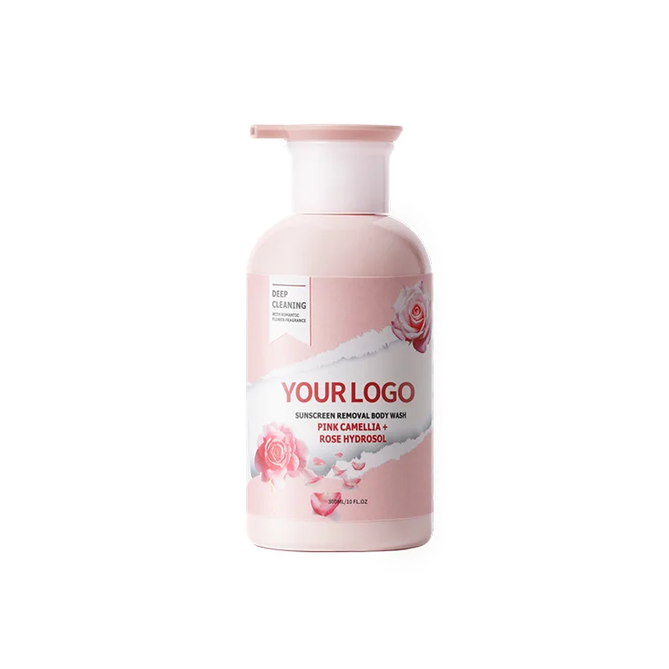 High Quality Sunscreen Removal Body Wash Custom Logo 2 In 1 Nourishing Moisturizing Rose Scented Body Wash Manufacturer
