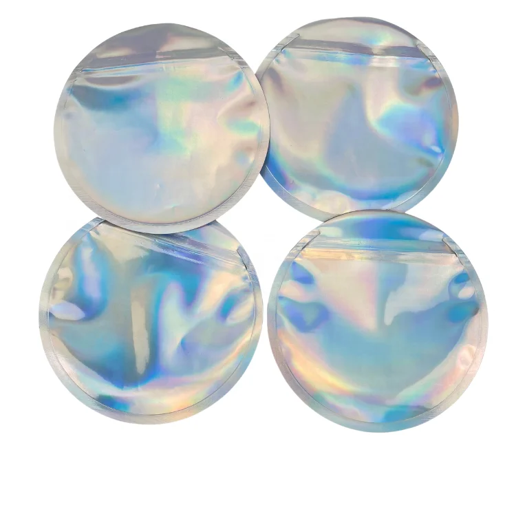 3 5 г голограмма круглые мешки из лавсара индивидуальные упаковочные на молнии с принтом голографические