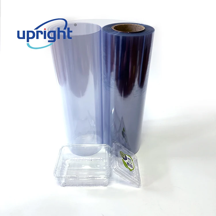 Upright 100% Raw Material Transparent PVC Roll  for Folding Box