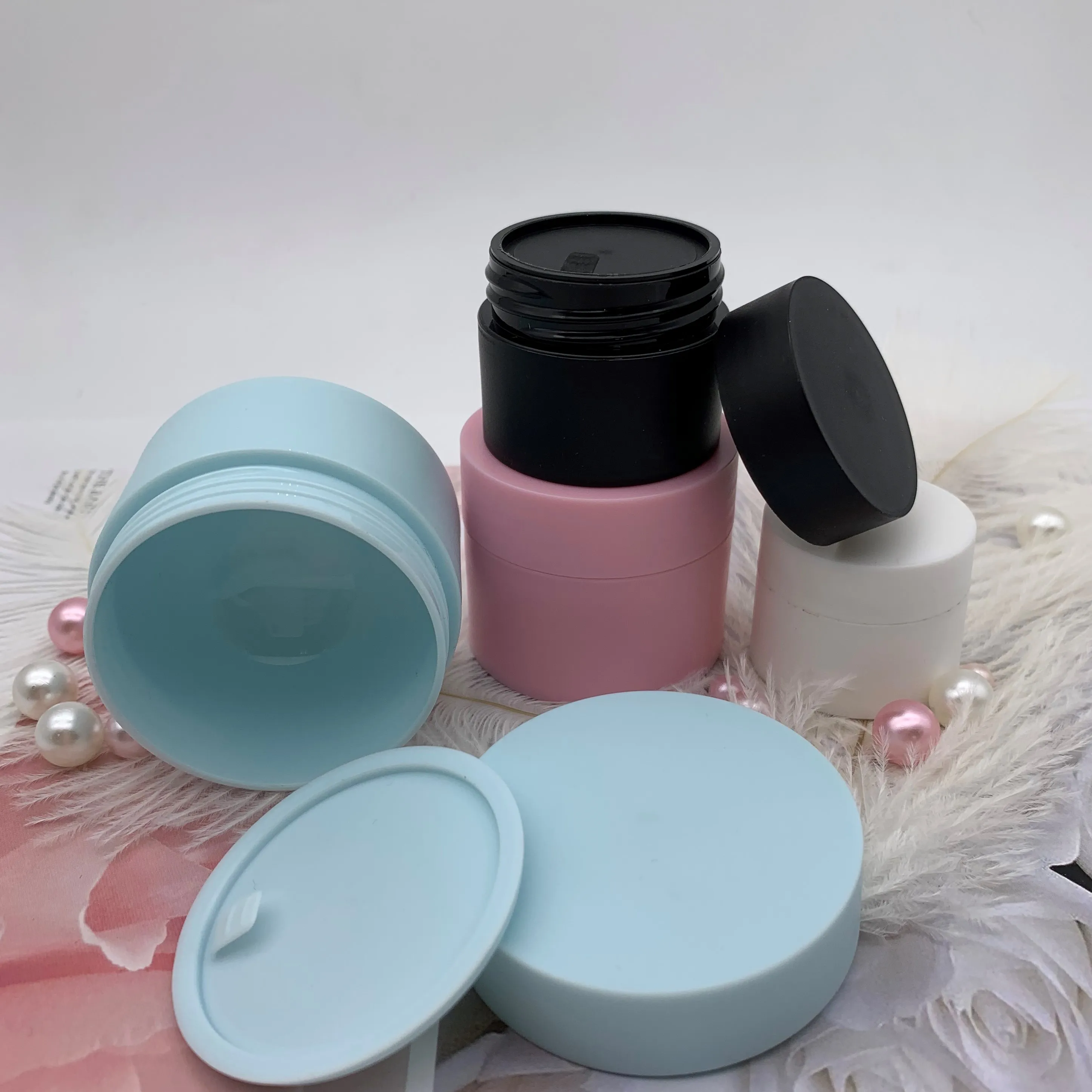 
5g 15g 20g 30g 50g Cosmetic Cream Jar Colored Skin Care Cream Jar PP Plastic Jar 