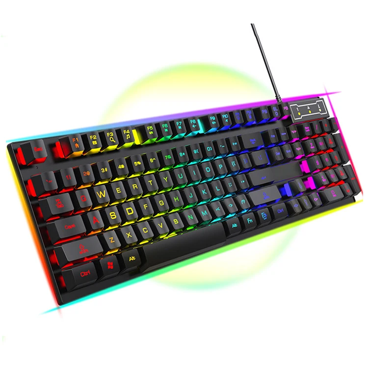 good selling cool backlight Gamer 104 keys wired USB gaming keyboard teclado keyboard