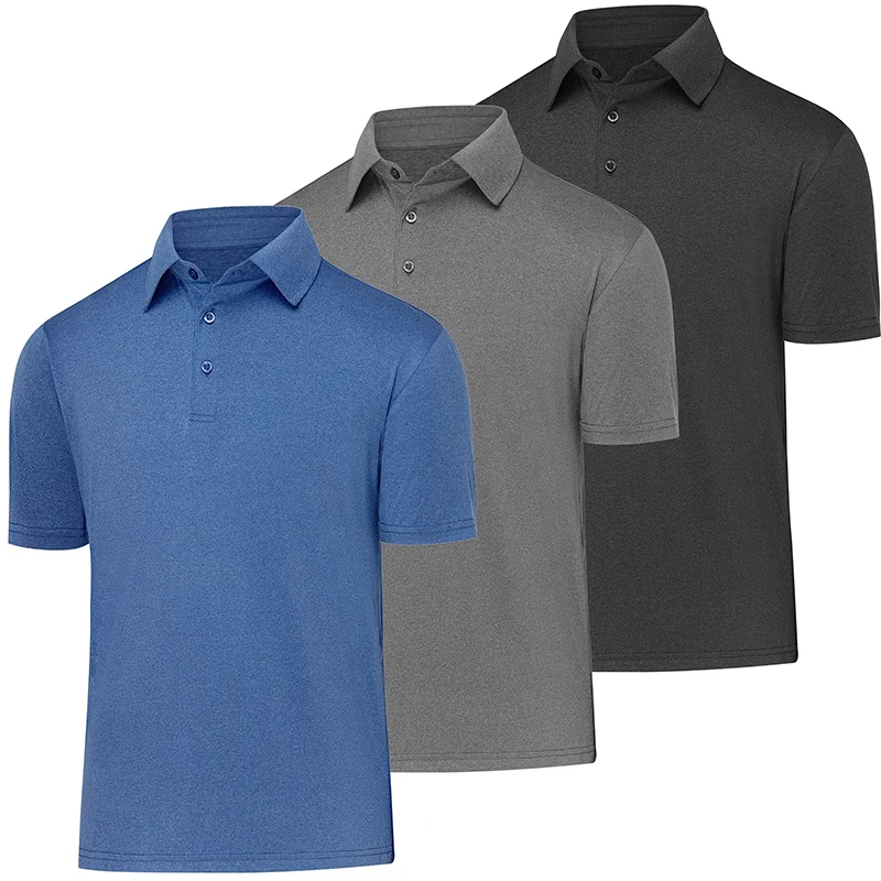 Super Light Solid Anti-wrinkle Performance Golf Polo Clothing Wholesale Custom Multi Color Mens Golf Shirts Polos For Men