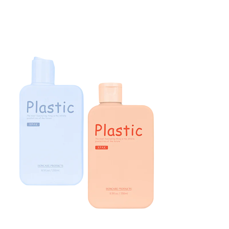 2025 High End Custom Color HDPE 250ml Face Lotion Bottle Body Oil Bottle Square Shampoo Bottle With Disc Cap